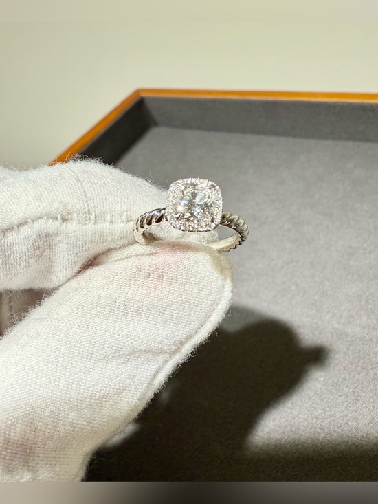 David Yurman Jewelry - David Yurman Cable Petite Halo engagement ring.